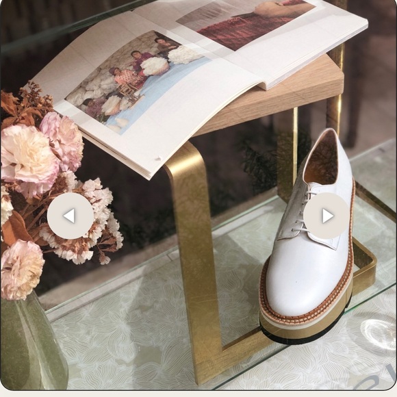 Clergerie white leather Barbara derby platforms Never worn. - Picture 5 of 6